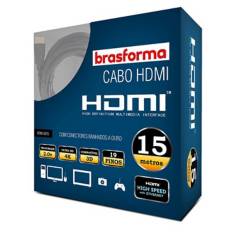 BRASFORMA - CABLE  HDMI  2.0.V   4K - 3D Ready -  15 metros