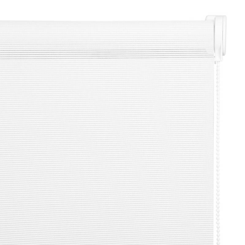 JUST HOME COLLECTION - Cortina Sunscreen Enrollable Con Instalación Blanco 20% A La Medida Ancho Entre 151 a 160 cm Alto 101 a 120 cm