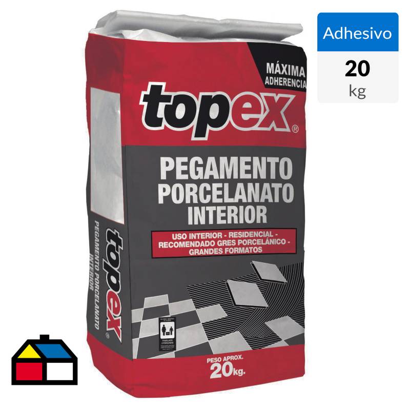 TOPEX - Adhesivo porcelanato interior piso/muro superficie rigida