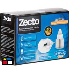 ZECTO - Insecticida eléctrico para zancudos difusor + botella liquida