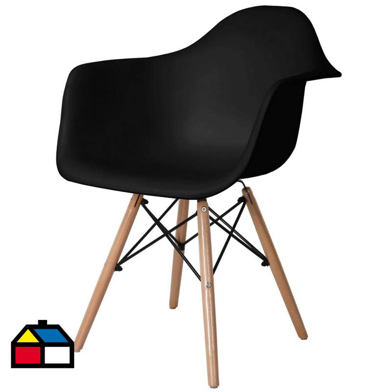 JUST HOME COLLECTION - Silla negra 1 pz Negro