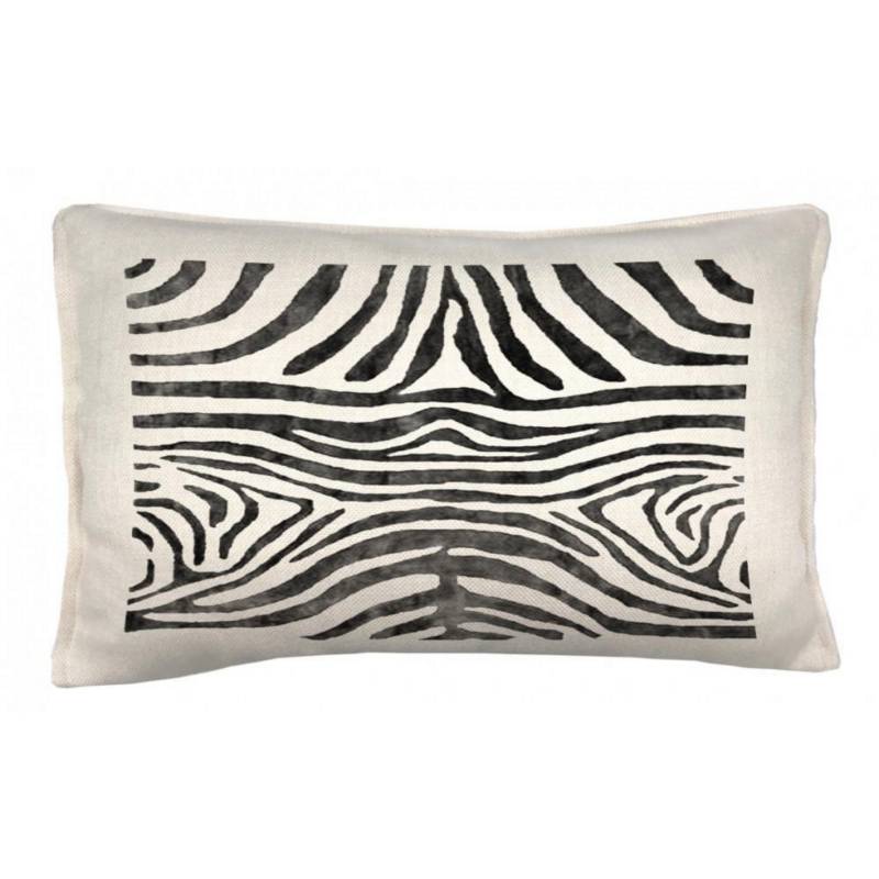 TUYO PRINT - Funda de Cojín Zebra Animal Print 30x50 cm