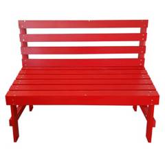 CORDILLERA - Banca terraza madera 105x85x45 cm rojo