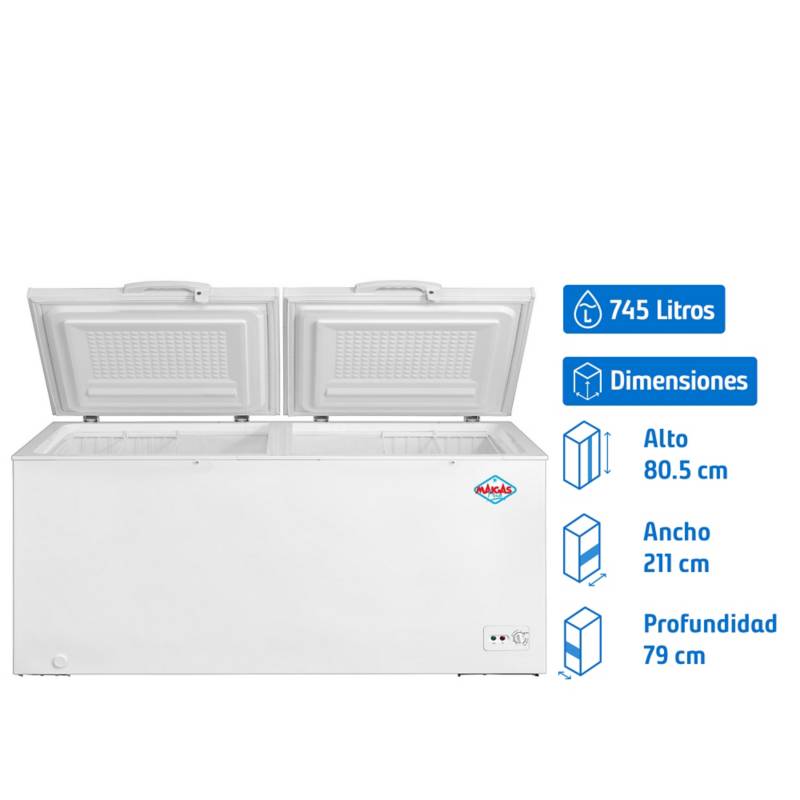 MAIGAS - Congelador horizontal 745 litros dual