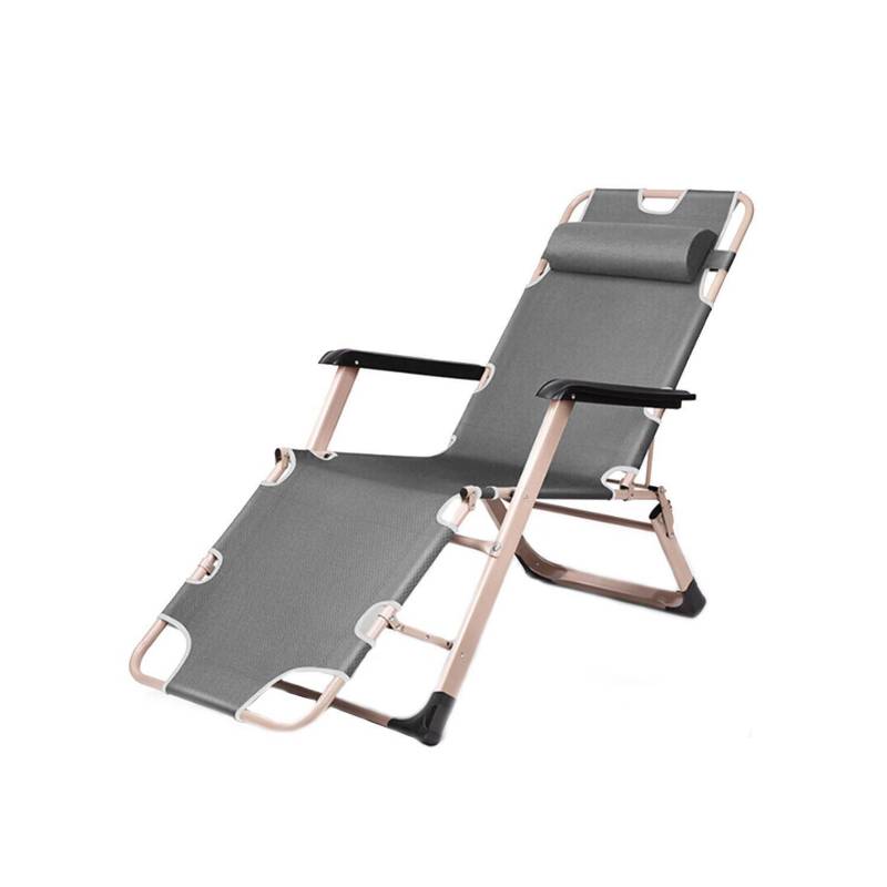 NOVAHUS - Reposera plegable reclinable 119x66x150 cm gris