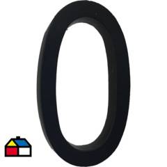 FIXSER - Número 0 fierro 10 cm negro.