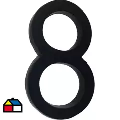 FIXSER - Número 8 fierro 10 cm negro