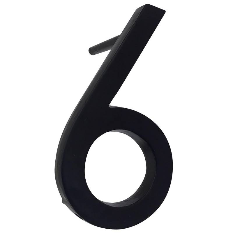FIXSER - Número 6 fierro 10 cm negro