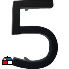 FIXSER - Número 5 fierro 10 cm negro