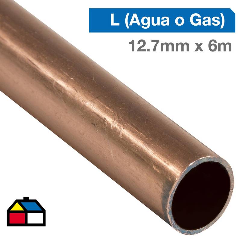E P C - Cañería Cobre L Gas-Agua 1/2" x 6m