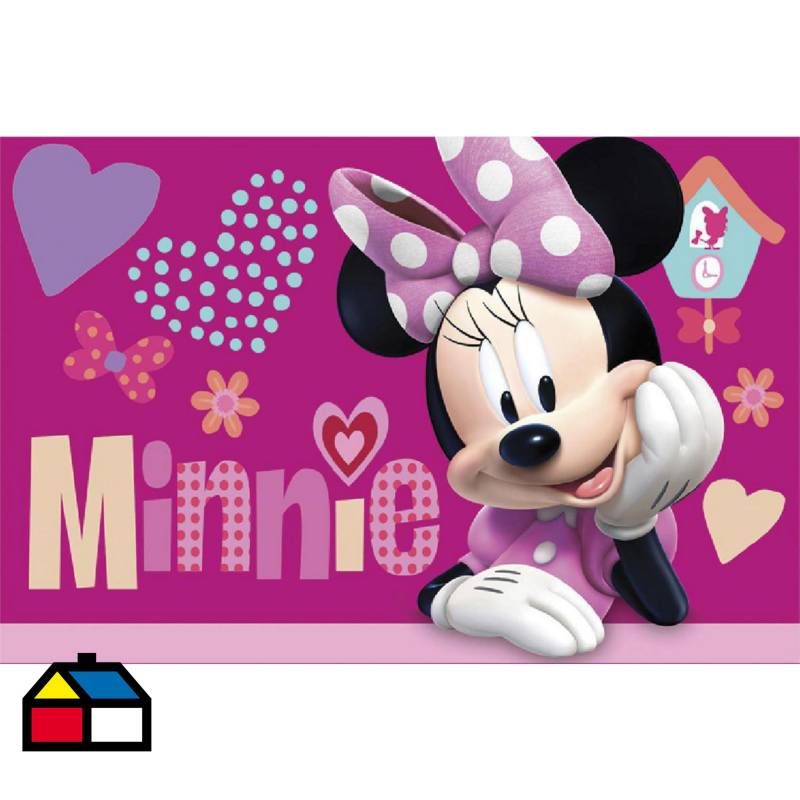 DISNEY - Alfombra Minnie corazones 80x120 cm