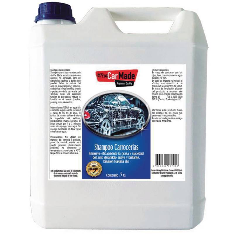 CAR MADE - Shampoo Concentrado para Carrocerías 5 lt.