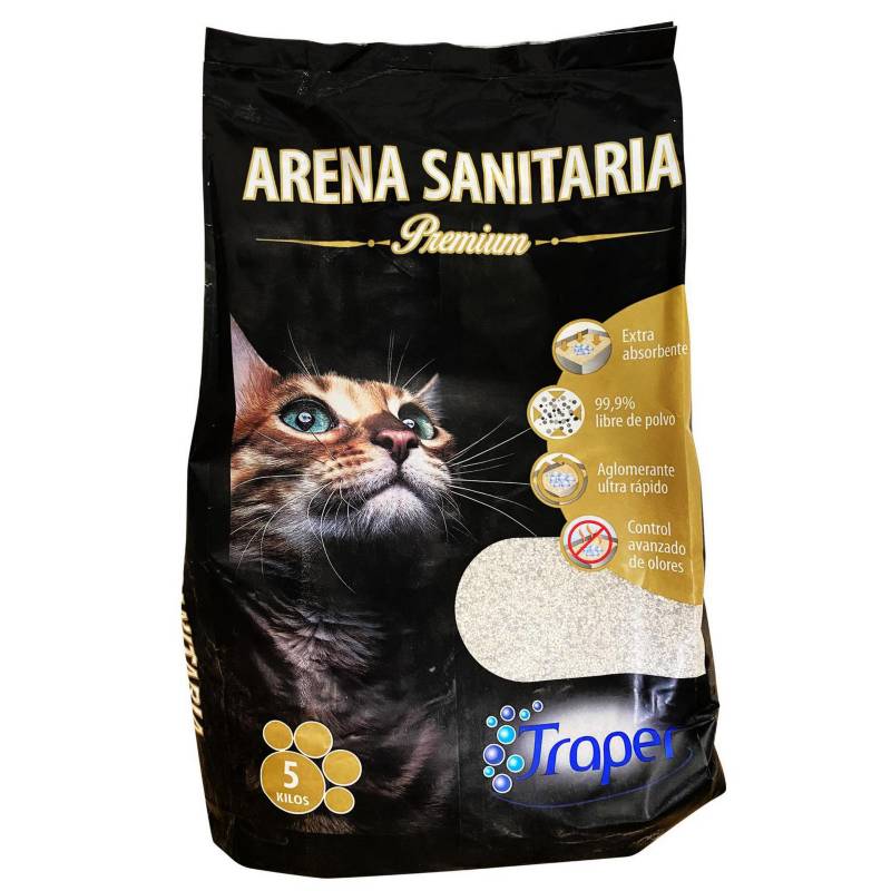 TRAPER - Arena sanitaria para gato premium de 5 kilos
