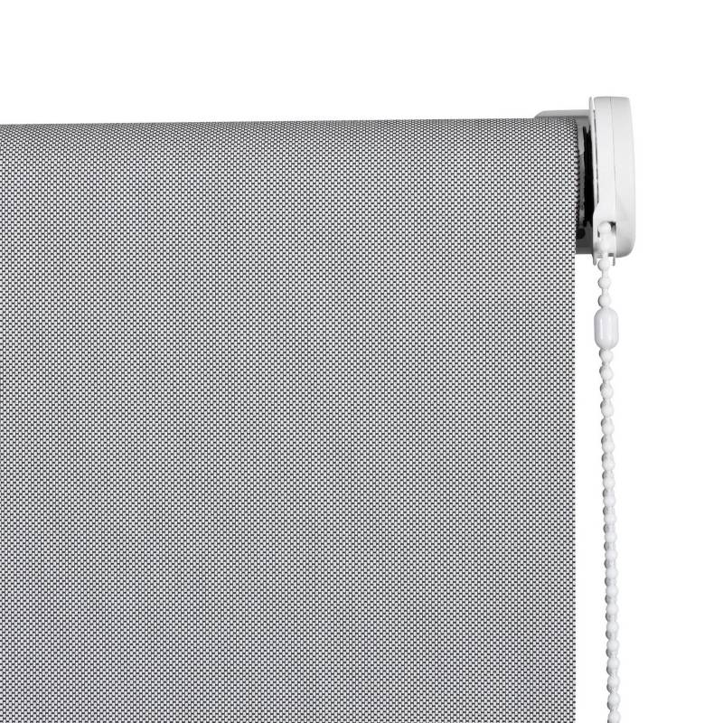 FLEXALUM - Cortina Enrollable Sunscreen Apertura 5% Grafito Instalada Ancho entre 121 cm a 130 cm Alto 111 cm a 120 cm