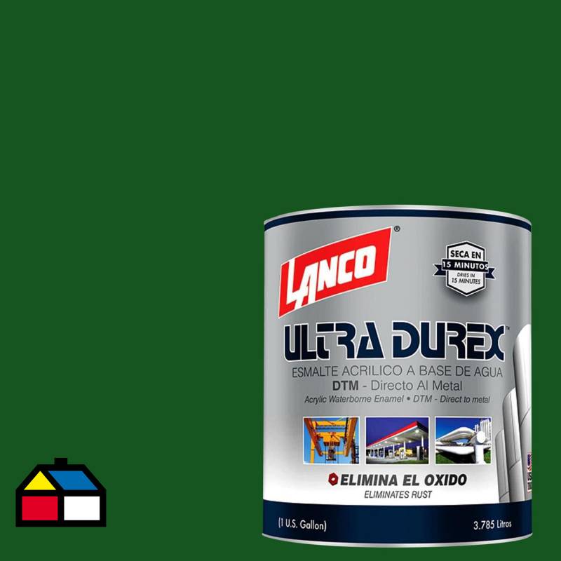 LANCO - Esmalte 3X1 Ultra Durex Brillante Verde 1 gl