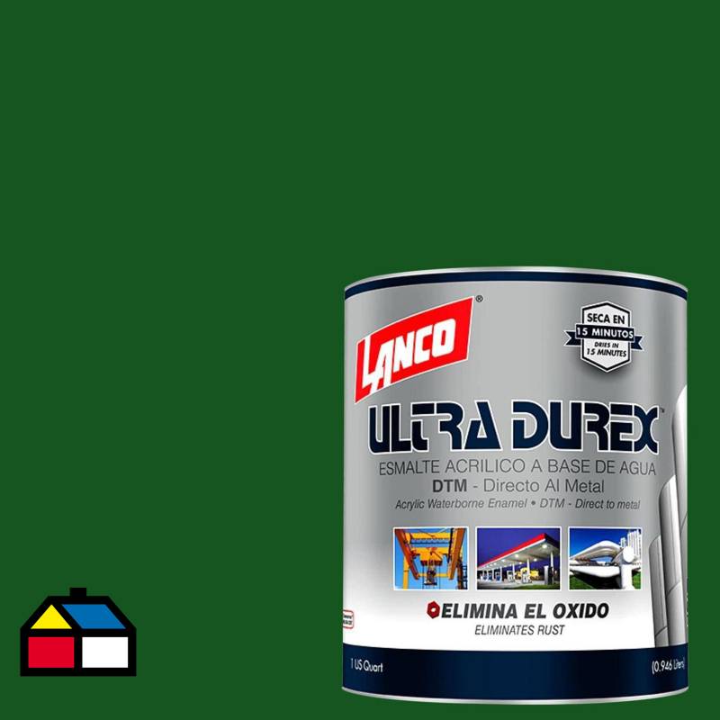 LANCO - Esmalte 3X1 Ultra Durex Brillante Verde 1/4 gl