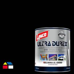 LANCO - Esmalte 3X1 Ultra Durex Brillante Negro 1/4 gl