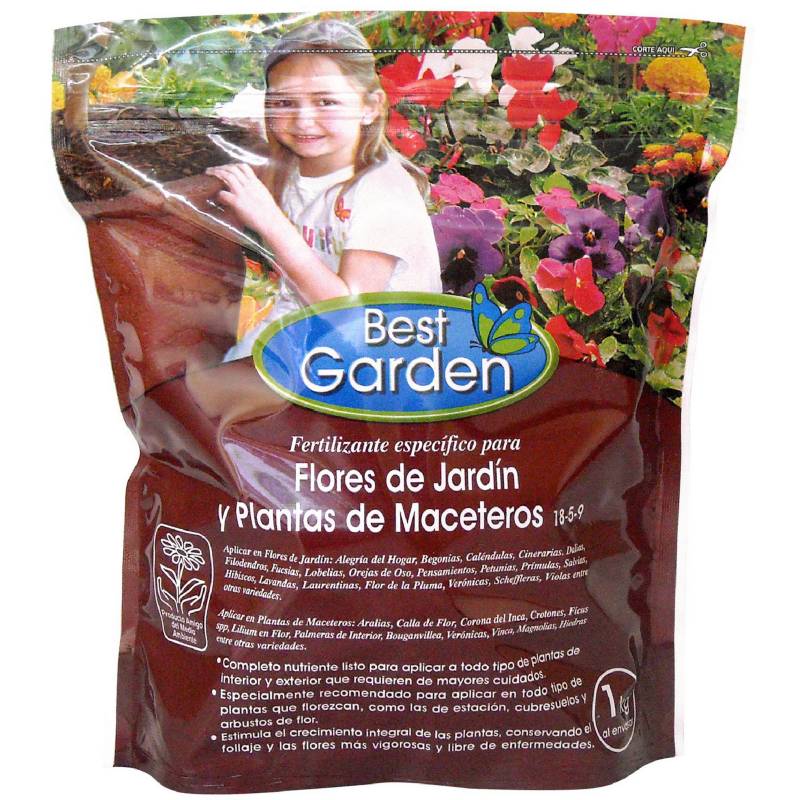 BEST GARDEN - Fertilizante para plantas y flores 1 kg bolsa
