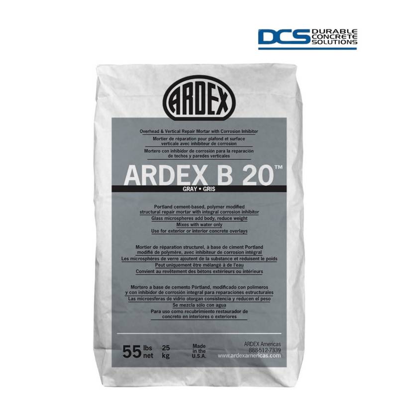 ARDEX - Mortero para reparación Ardex B 20 gris 25 kg