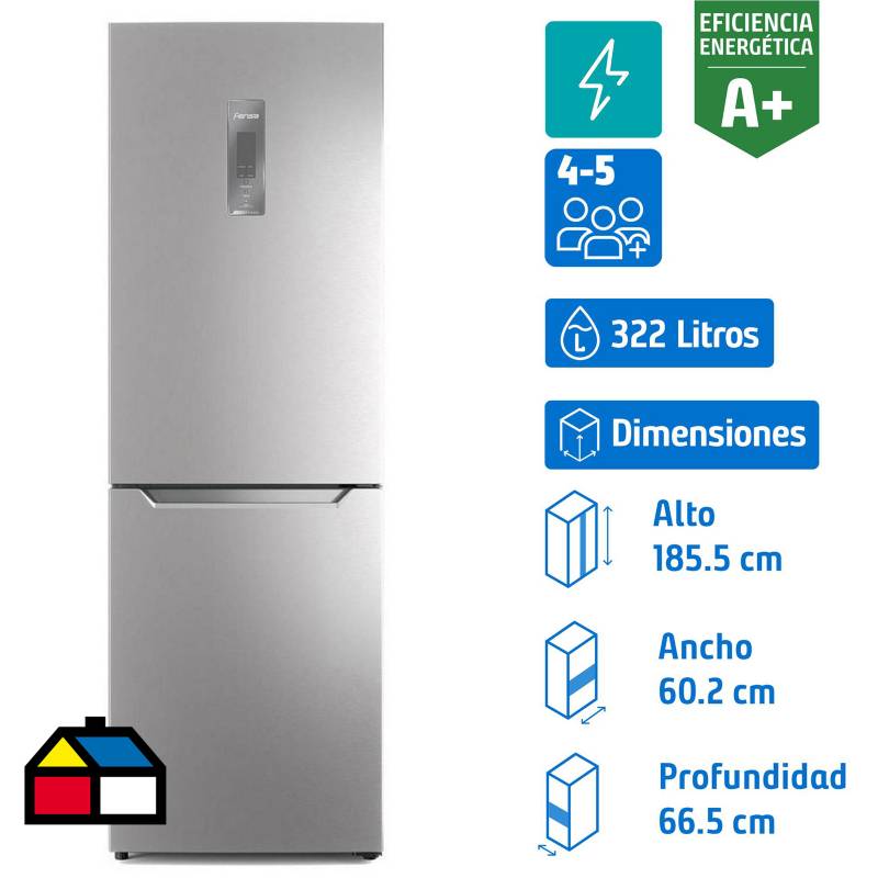 FENSA - Refrigerador bottom freezer 322 litros.