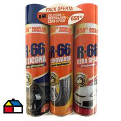 R-66 - R-66 Tri pack 650 / Silicona + Renovador + Cera Spray