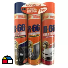 R-66_MC - R-66 Tri pack 650 / Silicona + Renovador + Cera Spray