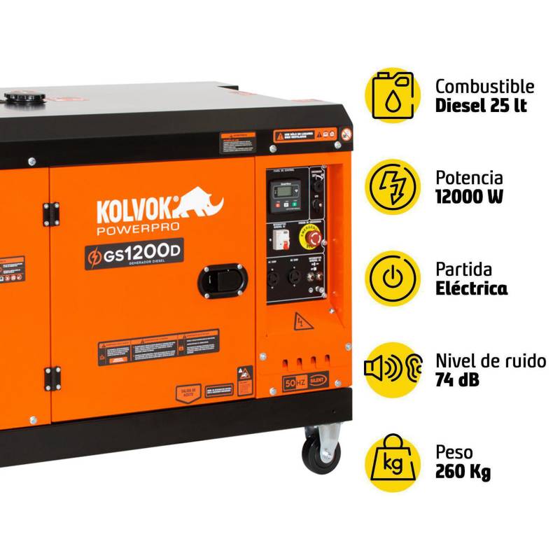 Generador Electrico a Diesel 1200 Watts – GS1200D – KOLVO - Mercadoclick