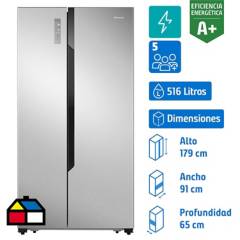 HISENSE - Refrigerador side by side 516 litros
