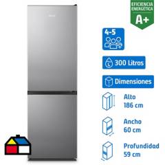 HISENSE - Refrigerador bottom freezer 300 litros