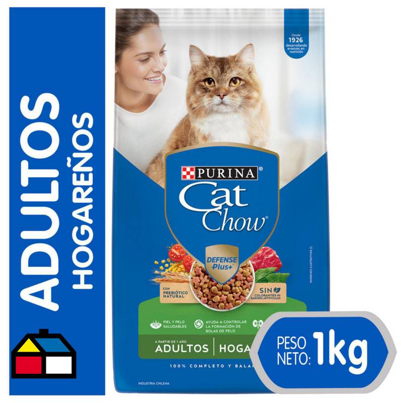 CAT CHOW - Cat chow adultos hogareños 1kg.