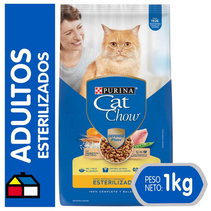 CAT CHOW - Alimento seco para Gato Adulto Pollo y Vacuno 1 kg
