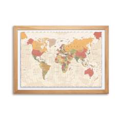 undefined - Mapa piniable marco de madera 50x70 cm