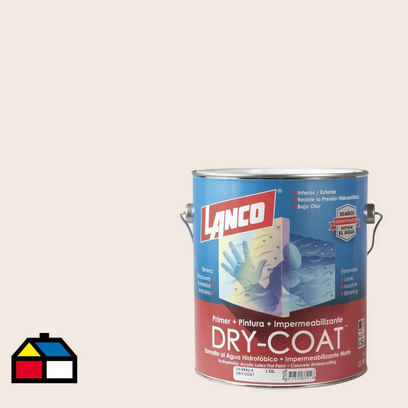 LANCO - Esmalte al agua impermeabilizante dry coat satin blushed while 1g