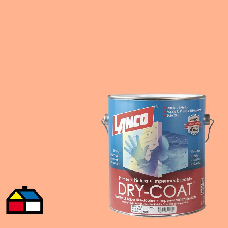 LANCO - Esmalte al agua impermeabilizante dry coat satin slice of cant 1g