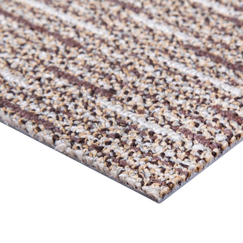 BERTEX - Palmetas alfombra bloucle café 50x50 cm 20 un 5 m2