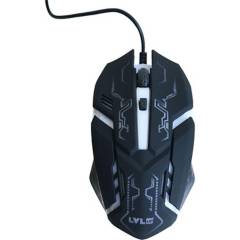 LVLUP - Mouse gamer con luces multicolor