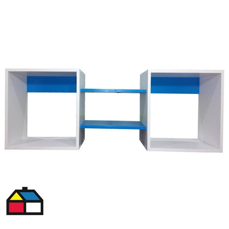 MUEBLES KIDS - Repisa Cubo azul 40x120x25 cm