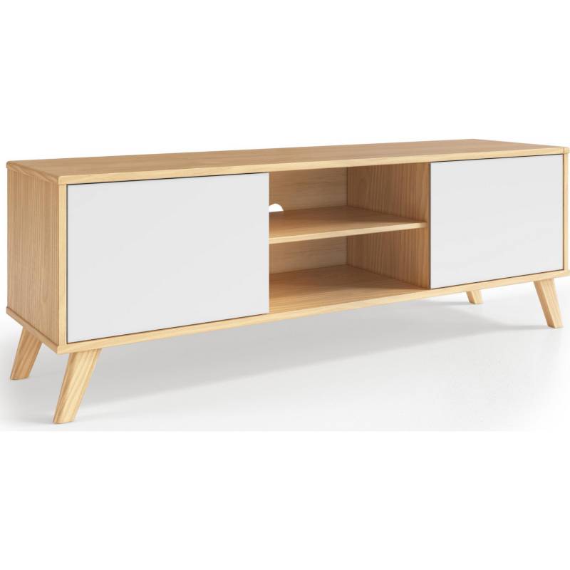 HC JUST HOME COLLECTION - Rack TV 55" 150x40x51,6 cm roble/blanco