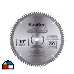 BAUKER - Disco de sierra circular 10" 80 dientes.
