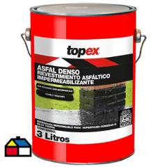TOPEX - Galón 3 litros revestimiento asfáltico impermeabilizante