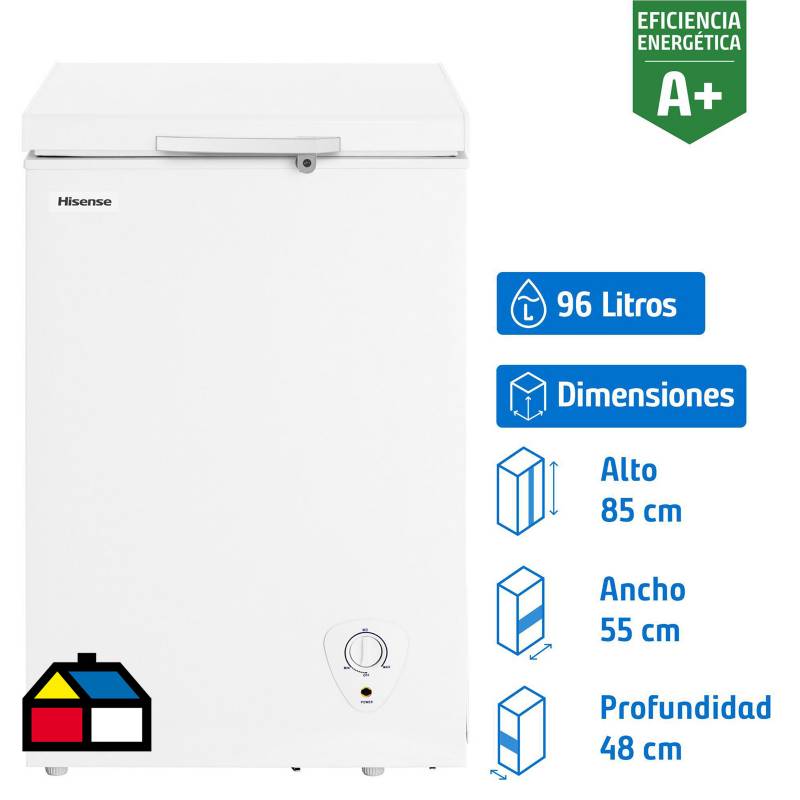 HISENSE - Freezer Horizontal 96 Litros Blanco FC-12DD