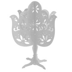 SOHOGAR - Porta joyas árbol metal 19 cm blanco
