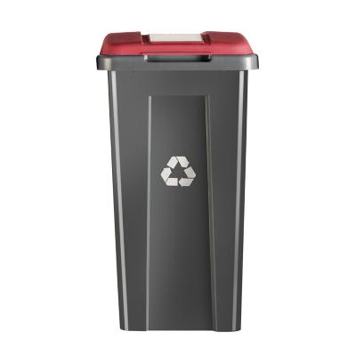 Basurero reciclaje 50 litros rojo