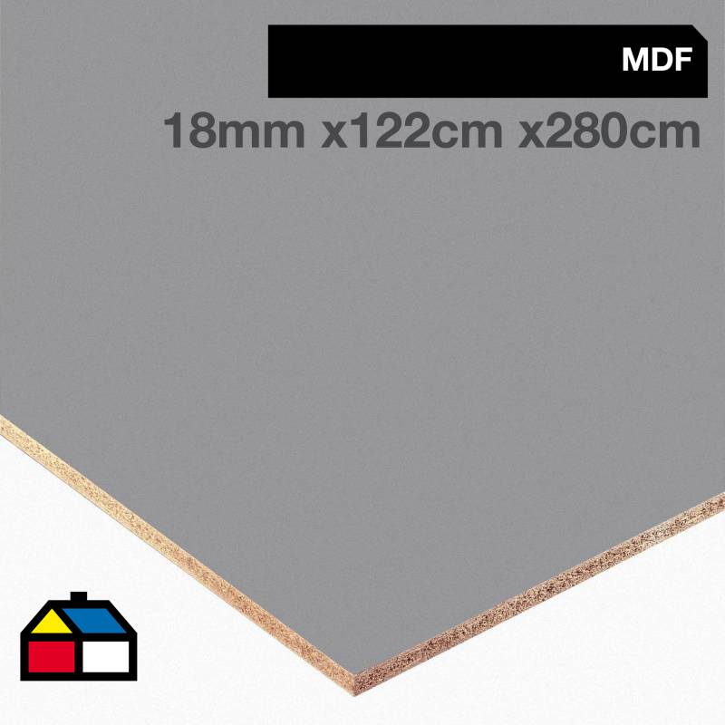 IMPERIAL - MDF 18 mm de 122x280 cm grafito melasek alto brillo