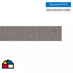 IMPERIA - Tapacanto pvc gris hilado 22x0,45mm ro 100mt