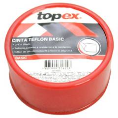 TOPEX - Teflón 3/4" 10 m Blanco/rojo.
