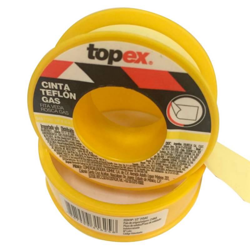 TOPEX - Teflón para gas 1/2" 10 m