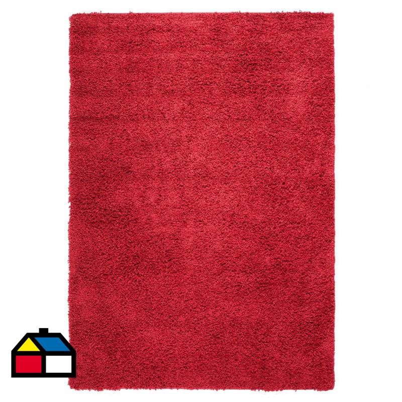 DIB - Alfombra shaggy colors 50x90 cm rojo