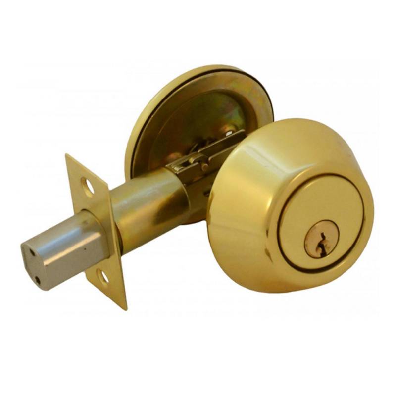 FIXSER - Pomo y cerrojo para puerta de acceso bronce
