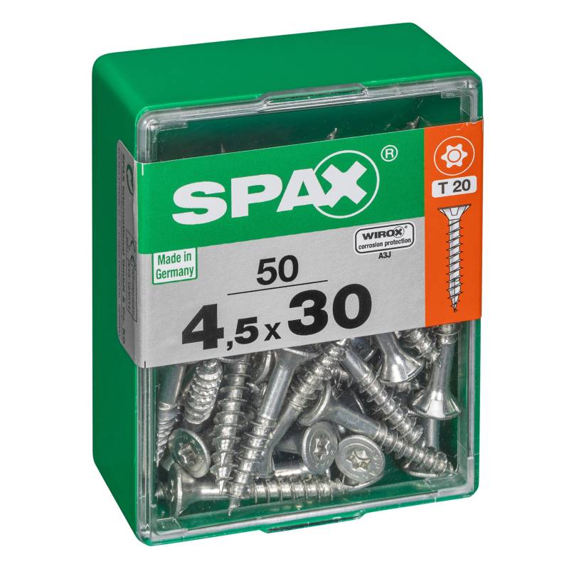Spax American Screw - Tornillo spax cabeza plana torx wirox 4,5x30 50Pz